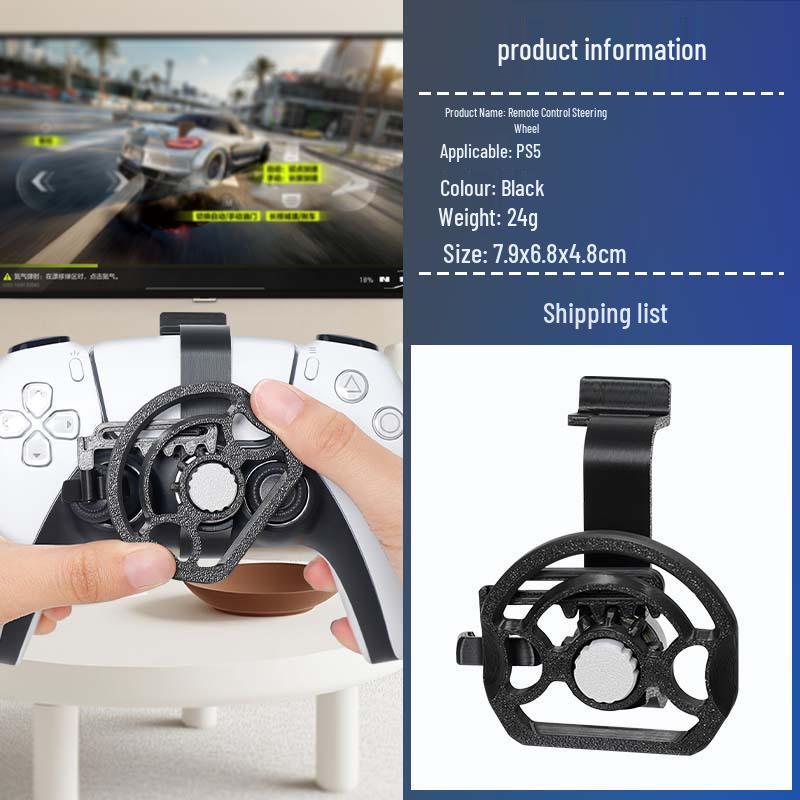 PS5 Slim Controller Mini Racing Steering Wheel for Joysticks.