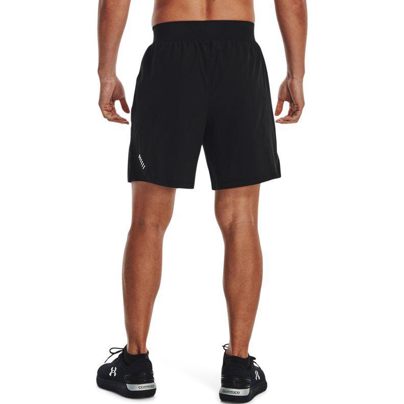 Under Armour Solid Print Small Logo Straight Shorts Men Bottoms Black 1370999-002