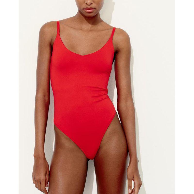 Spring New Arrival Fashion Wind Sexy Camisole Pure Color Bottoming Vest Nylon Jumpsuit 5039322