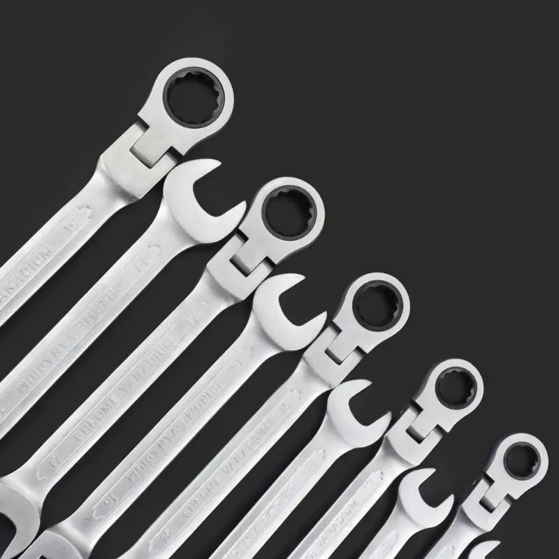 1pc 10mm Combination Ratchet Wrench With Flexible Head Dual Purpose Ratchet Tool Ratchet Combination Kit Automotive Hand Tools