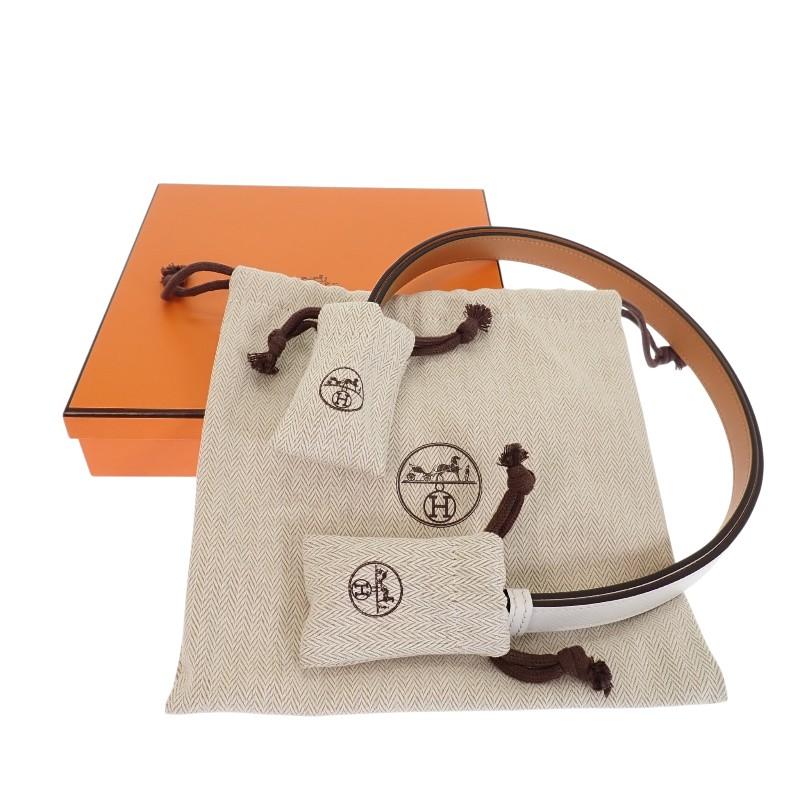 HERMES H069853CD01 cinturón blanco Epsom Mujer