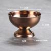 1PC Ice Cream Stainless Steel Stainless Steel Salad Cup Salad Cup Reusable Fruit Candy Dessert Bowls Kitchen Barware Set