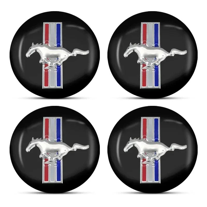 

Car Sticker Ford 2025 Hot 4Pcs Car styling 56mm Car Tyre Wheel Center Hub Cap Badge sticker For Ford Mustang FIESTA Focus Shelby