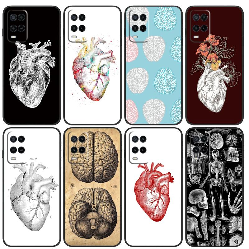 Human Heart Anatomy Case For OPPO A72 A52 A54S A57S A17 A77 A74 A94 A5 A9 A53 A15 A16 A76 A96 A18 A58 A78 A98