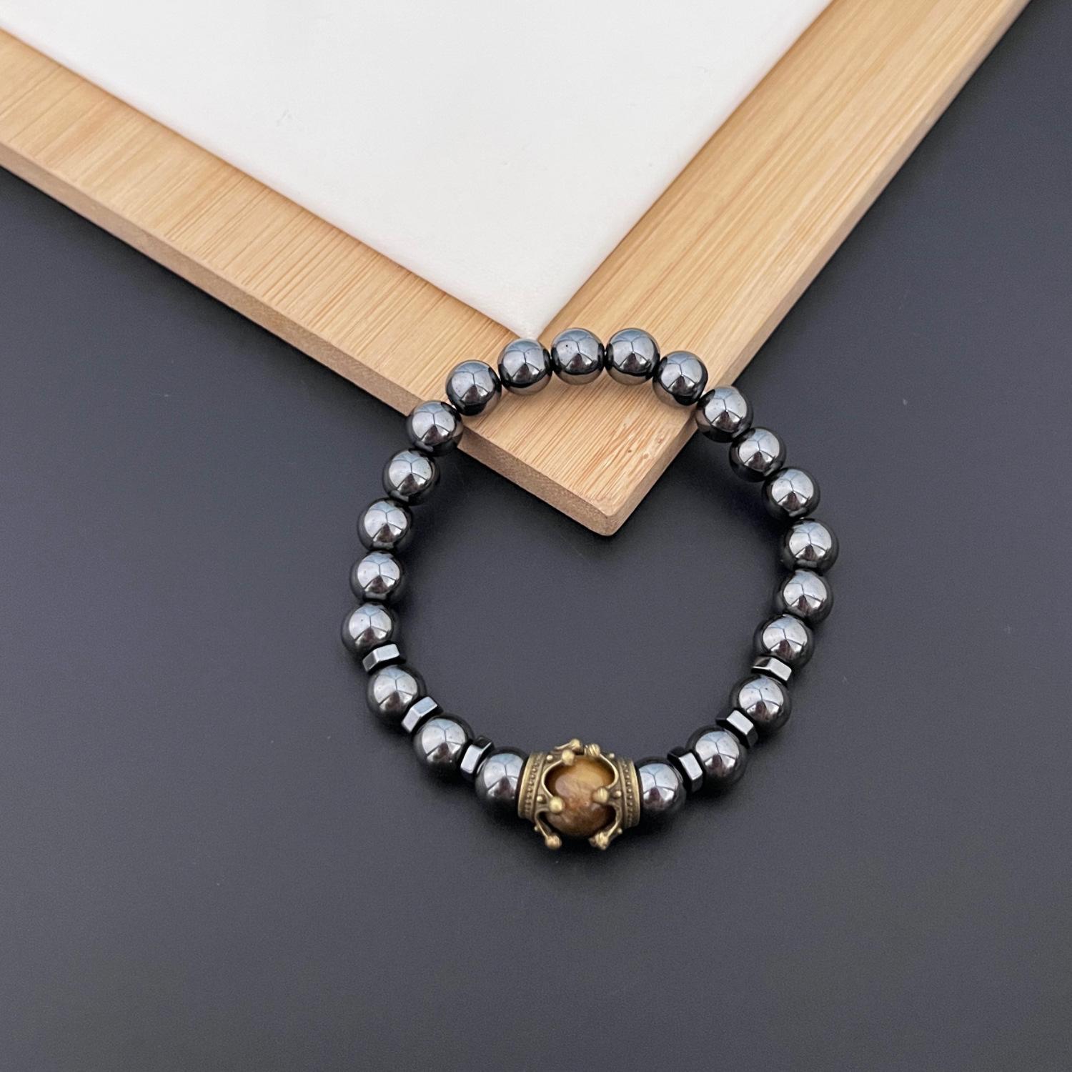 

JYL TS Bracelet Elastic Matte Beads Enhances Stability & Grounded Energy T256 темно-пурпурный
