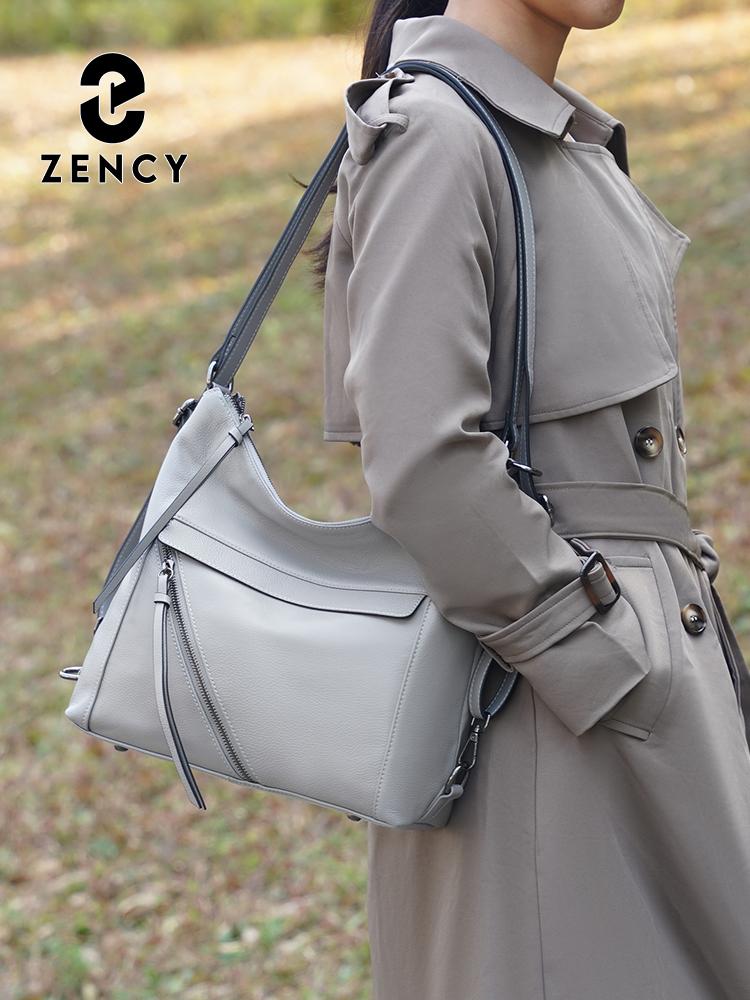 Zency Fashion Women Shoulder Bag 100% Genuine Leather Large Backpacks