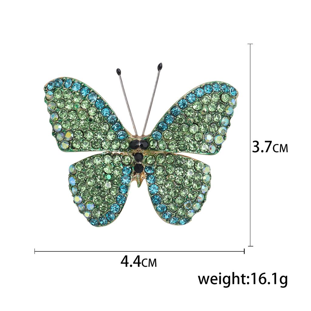 Rhinestone Butterfly Brooches for Women Unisex Enamel Insect Pins Banquet Party Backpack Gifts Jewelry Accessories