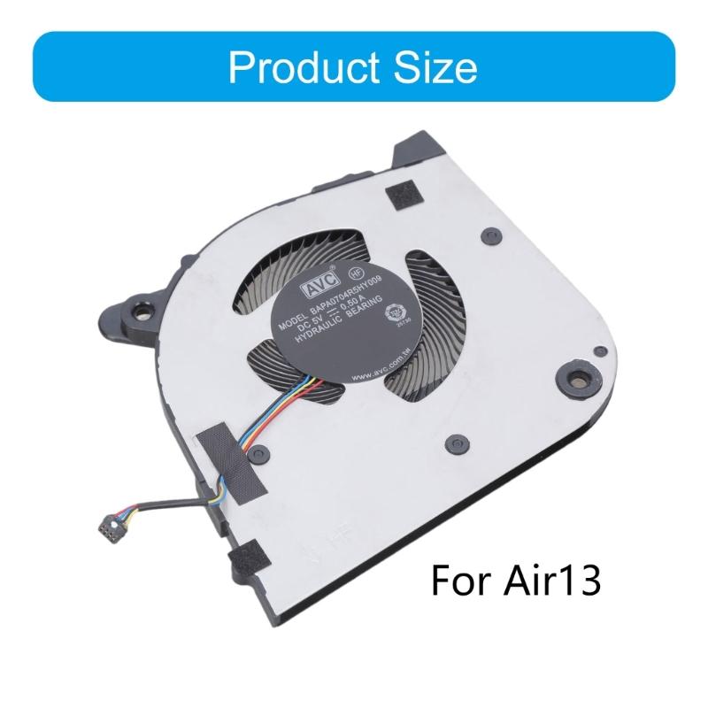 CPU Fan Laptop Cooling Fan DC5V 0.5A 4pin CPU Coolers For Air13 XMA2005-AJ AB Laptop Heatsink Part