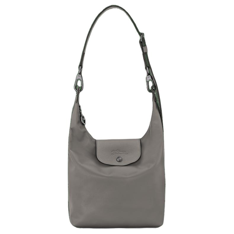 Longchamp Le Pliage Xtra Adjustable Detachable Handle Leather Tote Shoulder Bag Medium Women Tote Dove-Grey 10286987P55