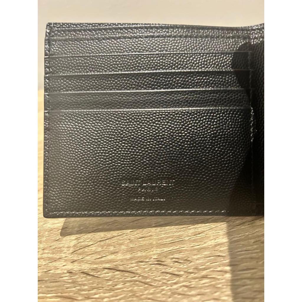 Used SAINT LAURENT PARIS Saint Laurent Bifold Wallet Black Leather