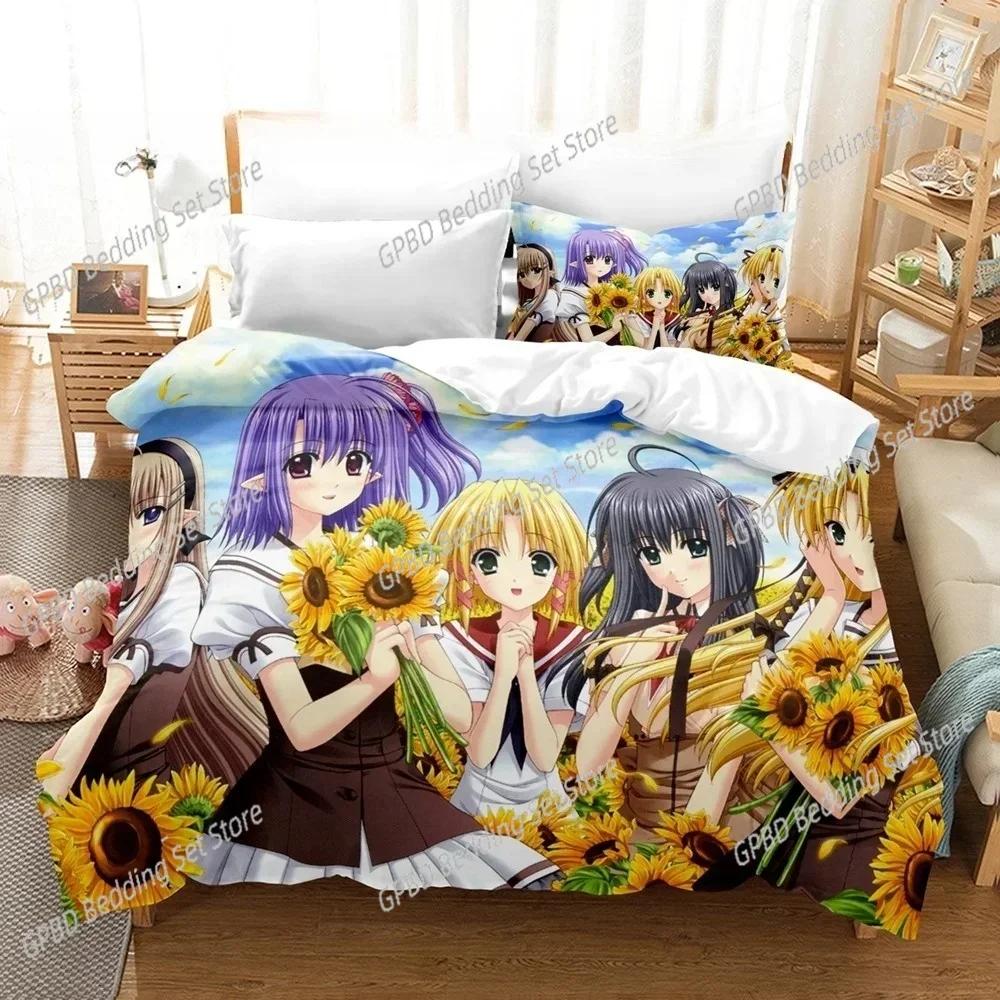 Luxury New 3D Print Kawaii Girls Yae Sakura (Shuffle!) Bedding Set Cartoon Anime Adult Kid Bedroom Duvetcover Sets