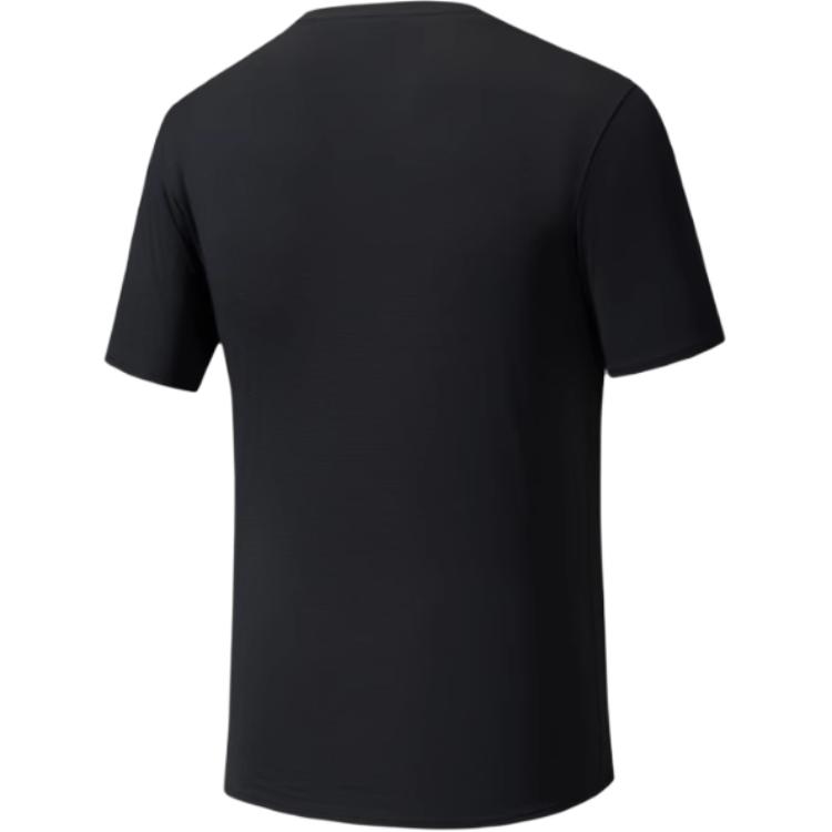 Anta Outdoor Series Sports Casual Simple Solid Color Round Neck Pullover Short Sleeve T-Shirt Men T-Shirts Basic-Black 152520144-3