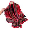 Spring and Summer Butterfly Print Simulation Silky Brocade Fashion Sunscreen Silk Scarf Long Scarf Silky Shawl Versatile Headscarf Scarf