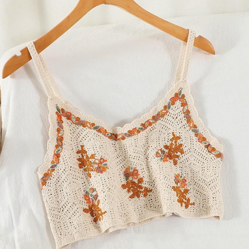 Spring And Summer New Korean Retro Crochet Embroidered Knitted Cardigan Vest