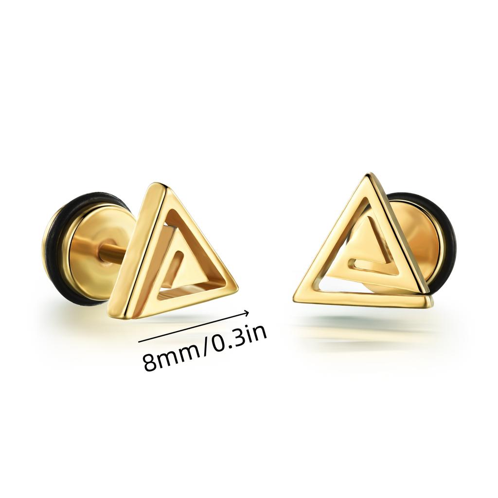 1Pair Star Lightning Titanium Steel Unisex Women Men Black Clear Crystal Zircon Ear Studs Earrings Shiny Piercing Jewelry Gift