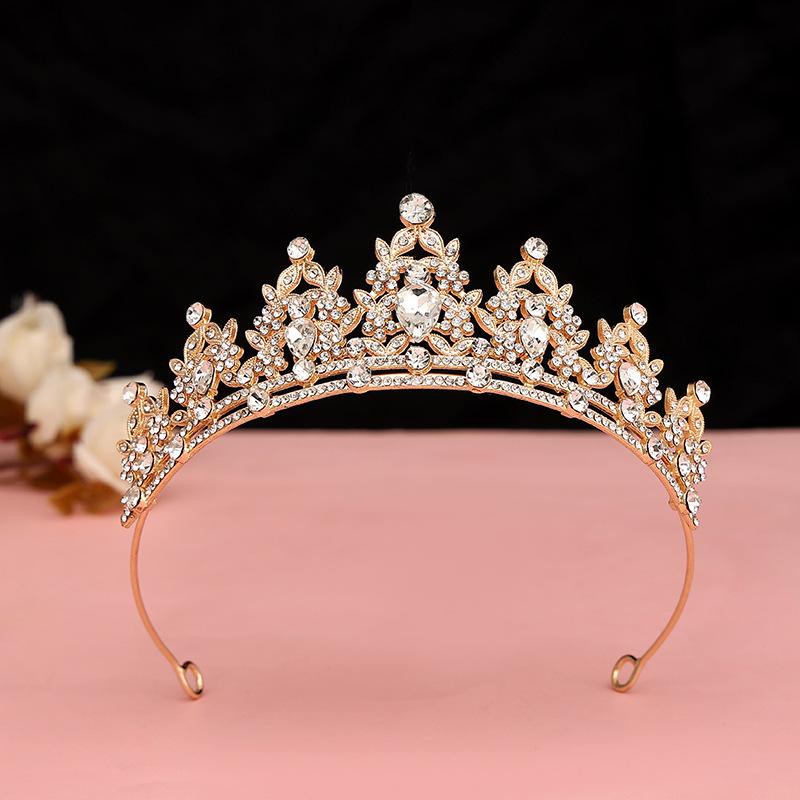 Children's Crown Hair Accessories  Cute Princesses Girls  Water Diamond King Crown Hair Bands Birthday Gifts for Girls Baby Headbands and Headwear