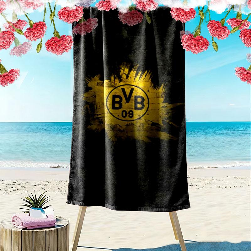 Borussia Print Beach Towel, Large Soft Quick Dry Towel for Beach Camping Swimming