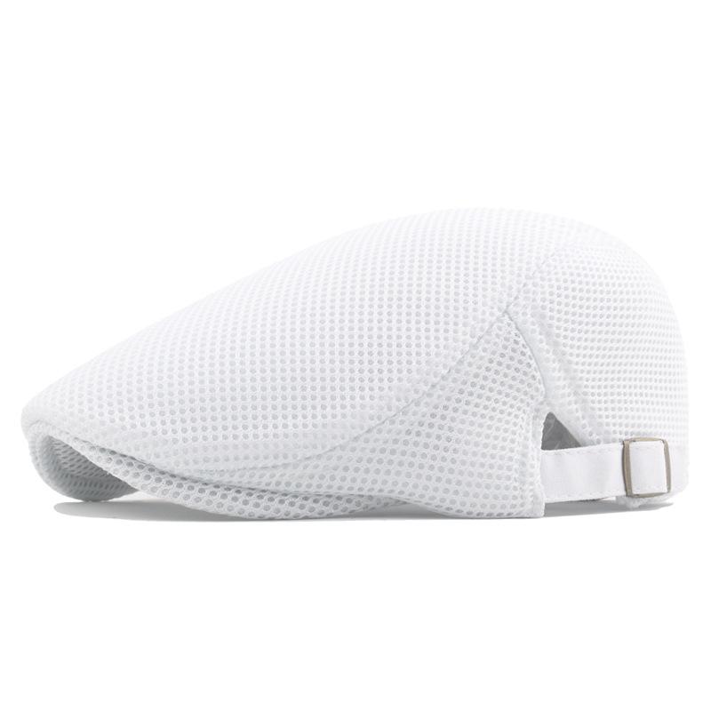 Berretto estivo in rete traforata berretto traspirante versione coreana da donna cappello da sole alla moda cappello forward da uomo tinta unita