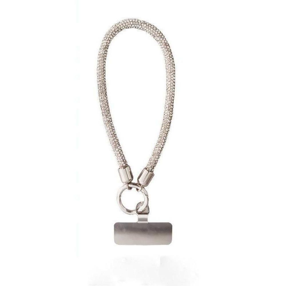 Full Lanyard Metal Clip Universal Phone Lanyard Handheld Carry серебряный