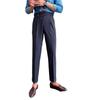 Naples Men's Trendy Casual Italian Business Style High-Waisted Nine-Point Pants 