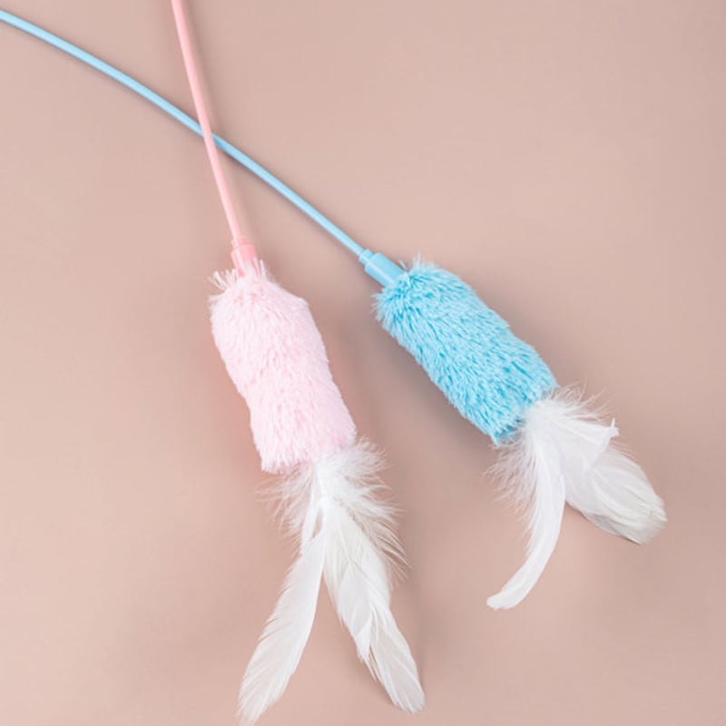 Angelrute mit Katzenfedern (1000)