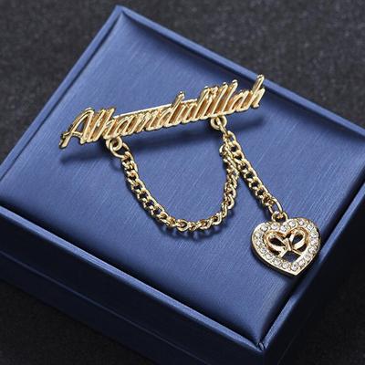 Rhinestone Brooch Jewelry Accessories Hijab Tassel Lapel Pin Suit Shirt Collar Badge Corsage Brooches