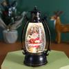 Christmas Santa Claus Crystal Ball Oil Lamp Set