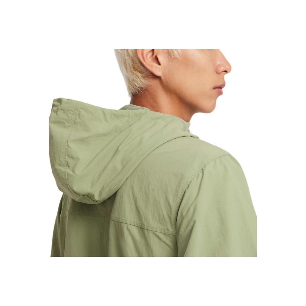 Nike Club Woven Zip Comfort Breathable Running Jacket Men Jackets Oil-Green White FB7398-386