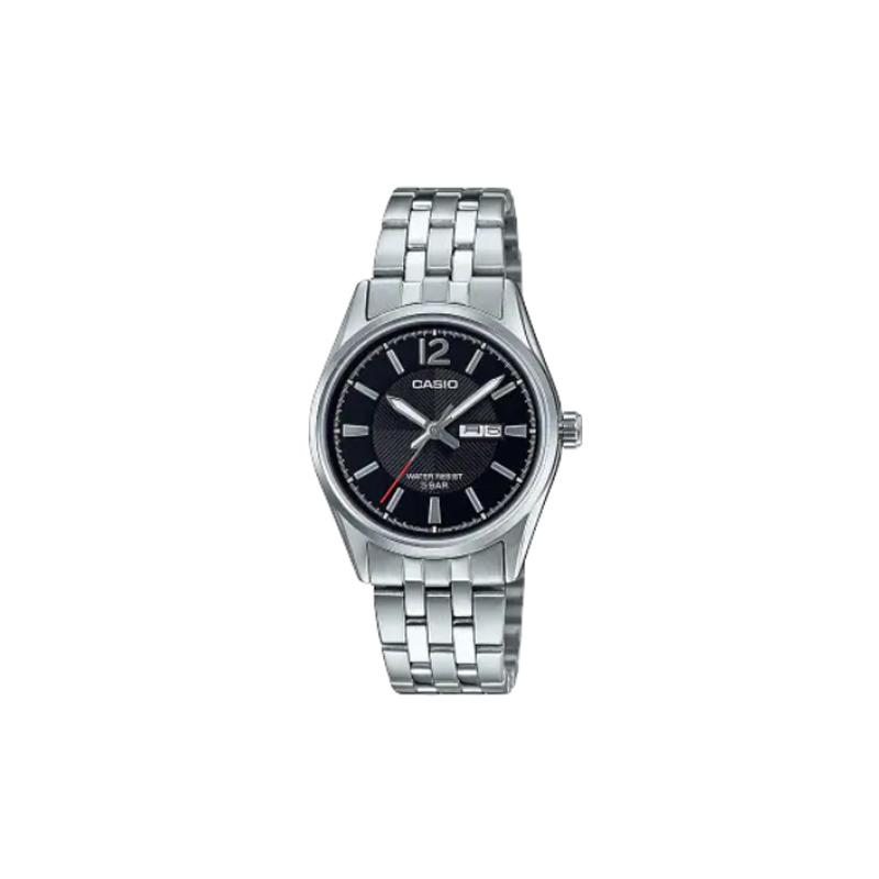 

Casio retro casual simple classic pointer series month display black dial waterproof quartz movement stainless steel strap Japanese LTP-1335DJ-1AJF чёрный