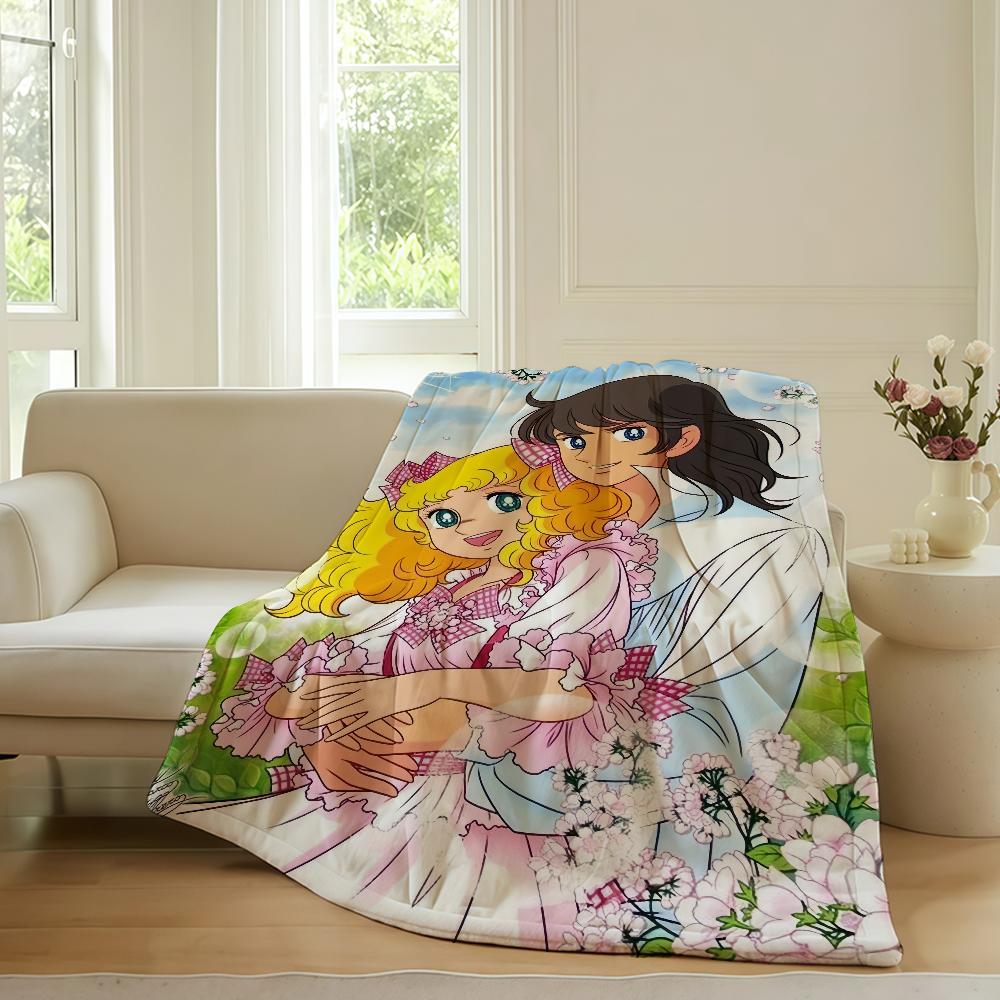 Lovely C-Candy Candy Girl Blanket Warm Soft Suitable For Bedroom Sofa Bed Living Room Office Travel Camping Gifts