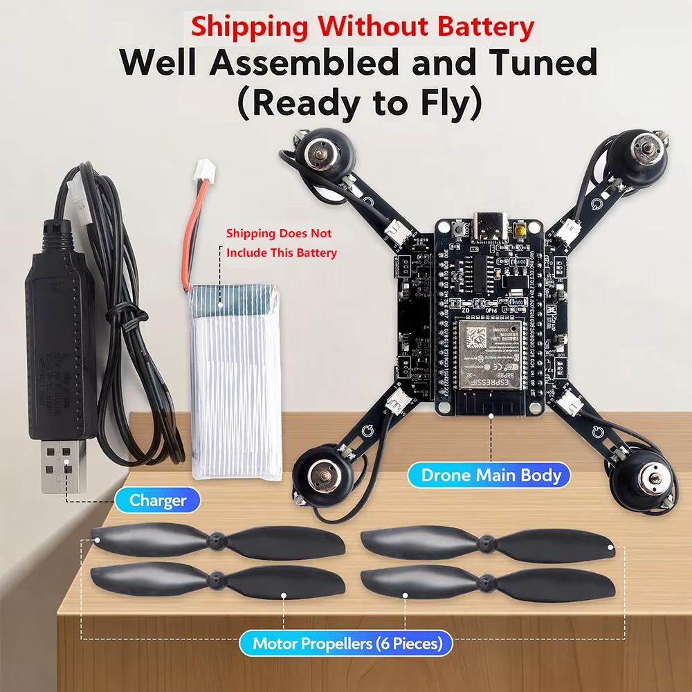 E1 Esp32 S3 Open Source Drone Kit Integrated Flight Controller Programmable Quadrotor For Indoor Flight Secondary Development