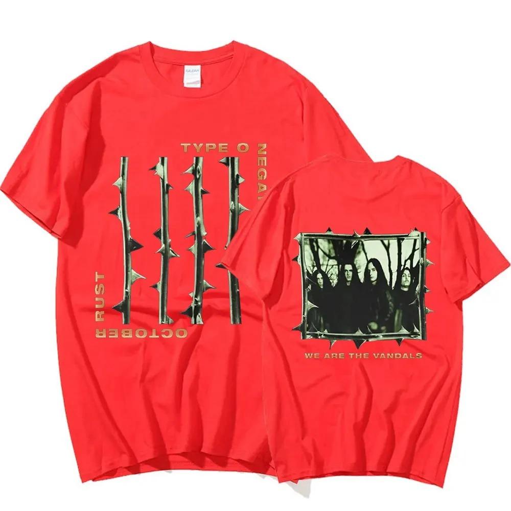 Typ O Negative Oktober Rost T-shirt Gothic Metal Rock Band T Shirt Sommer männer Baumwolle Übergroßen Vintage Kurzarm t-shirts