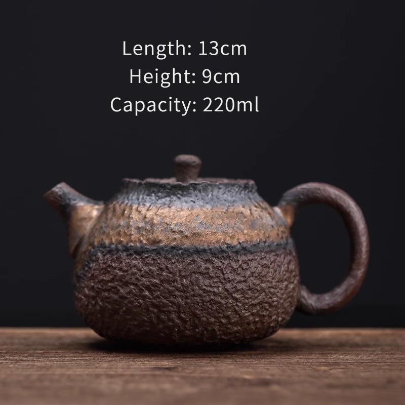 

250 мл Чайник из старой глины с каменным узором, ручной работы, винтажный 250ml