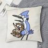 RRegular Show Doublesided Printed Square Decorative Cushion Cover for Sofa Living Room Home Decor