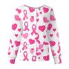 Women Long Sleeve Pattern Tops Pocket Working Stand-up Collar Single-breasted Protective Overalls Jacket Top Christmas
