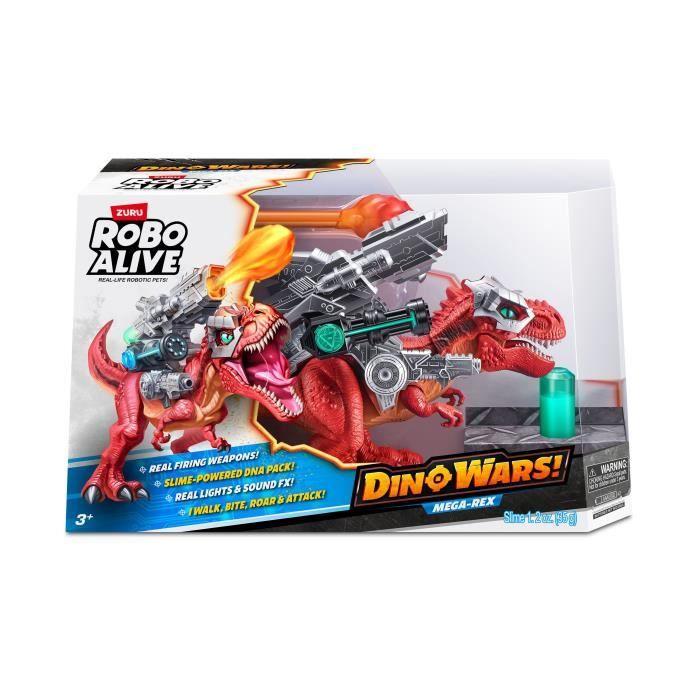 Dino Robotique - ZURU - Dino Wars Giant Battling T-Rex - Mega-Rex avec armure, rugissements et mouvements réalistes