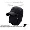 Winter Warm Windproof Hat Men Women Lei Feng Cap Fur Ear Flap Caps Black Ski Hats