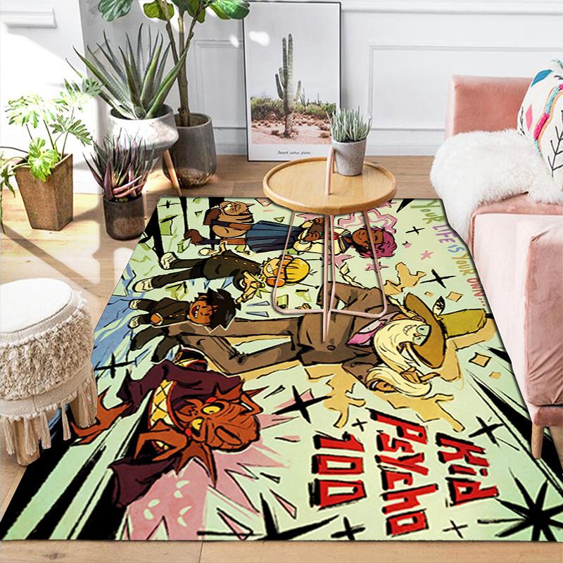 Teen Psychedelic Adventure Cartoon Rug Floor Mat for Living Room or Bedroom Soft and Comfortable Carpet a Gift for Birthday and Holiday.ZFF0913337