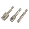 Socket Bit Adapter Tools Sandblasting Silver Socket Adapter 1/4 3/8 1/2