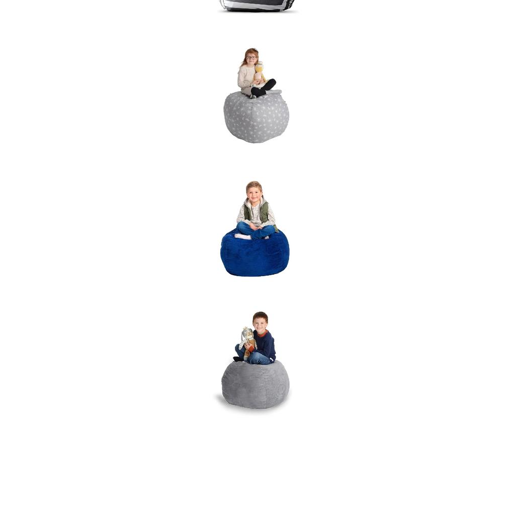 Printed Children's Plush Toy Storage Beanbag Set Comfortable Lazy Sofa Beanbag Storage Stuffed Chair Children's Toy Zipper