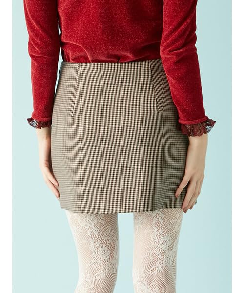 Variation Wrap Mini Skirt LWFS254077CHECK0