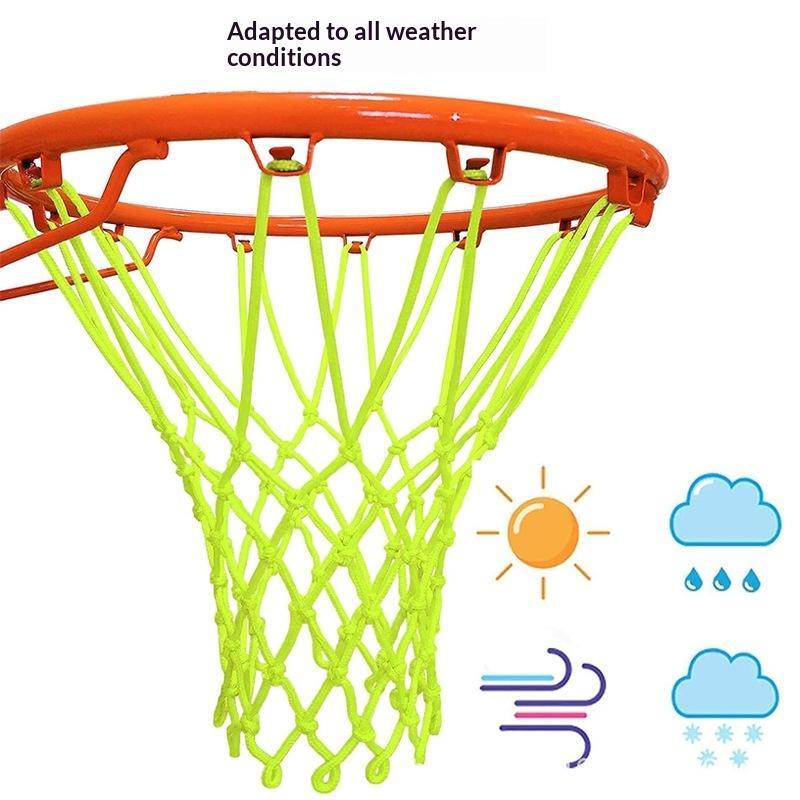 50Cm Standard Luminous Basketball Net Green Fluorescent Basketball Net Self Luminous Children'S Basketball Frame Net 1Pc