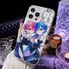 ReZero Rem Ram White Translucent Mobile Phone Case for iPhone 17 16 15 14 13 12 11 X XR XS Air Pro Max Plus Colorful Cover