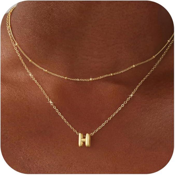 Trendy 26-Letter Pendant Layered Necklace: Elegant Women's Statement Clavicle Chain