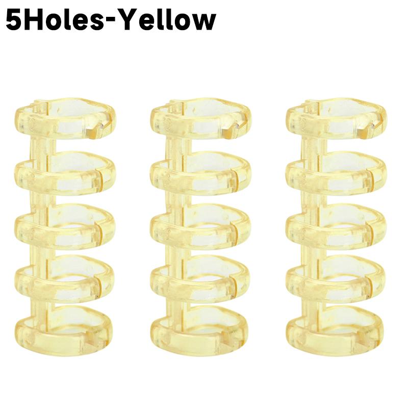 3-1Pcs 3/5Holes Loose Leaf Binders Book Rings Translucent Binding Spines Combs Snap Split for DIY Diary Notebook School Supply