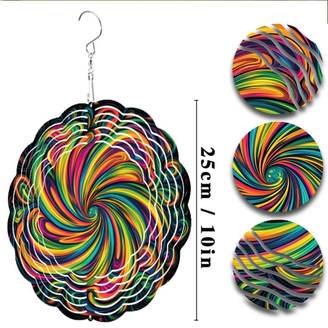 

Яркий 3D Металлический Ветряной Спиннер - Красочный Кружащийся Дизайн, Прочный Декор для Сада в Помещении и на Открытом Воздухе, Идеальный Подарок для Женщин, Мам, Бабушек и Жен 01A