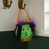 Kids Party Gift Sacks Halloween Candy Bags for Kids Trick or Treat Handbag with Handle Spooky Reusable Cloth Goodie Witch Ghost Black Cat