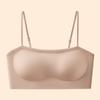 One-piece fixed cup, liquid foundation tube top, anti-light gathering, comfortable and breathable, cool feeling, thin shoulders, beautiful back