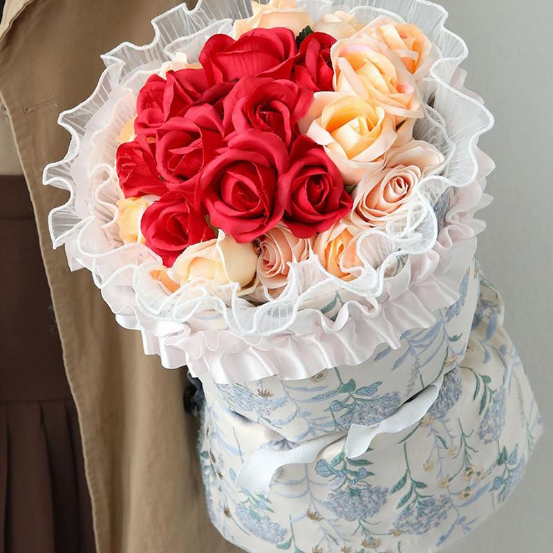 Ramo redondo de flores de Papel Kraft, forro de paquete de rosas, papel de envolver, materiales de tienda de flores, herramienta auxiliar, 10 Uds.