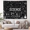 PAOPOED Science Tapestry for Classroom, Education Lab Backdrop Decor for Students Math Table Cloth Tapestries Wall Hanging for College Dorm Living